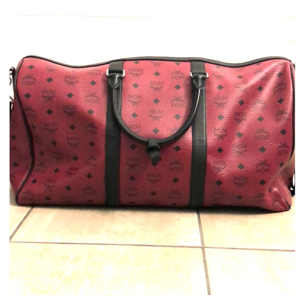 MCM duffle bag red